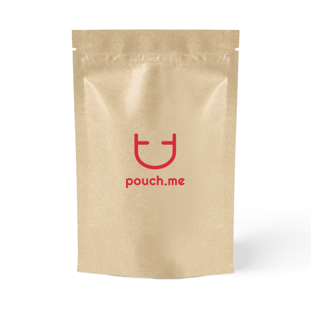 custom brown Kraft pouch for tea packaging